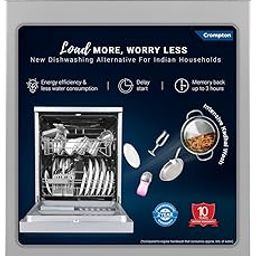 Crompton 13 Place Setting Freestanding Dishwasher with 5 Wash Program and Super Active Drying System | Energy Saving Dishwasher with Stainless Steel Tub (Voilla 13 PS ENT,Silver Inox,FS-DWVOA13PS-ENT)-image-72