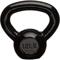 amazon basics Enamel Coated Cast Iron Kettlebell, 4.5 KGS | Black-32