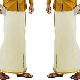 Fine Quallity (Flexi) Adjustable 2 Way Pocket (Right/Left) Stitched Solid Men Dhoti-18