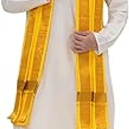 sethukrishna Mens Readymade Kurta DhotiPantWith Angavastram Set-picture-0