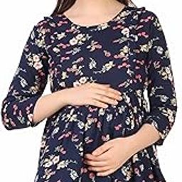 Women's Maternity Feeding Top with Zip for Easy Nursing | Latest Stylish Feeding Tops for Jeans | Maternity Short Kurti for Mothers | Nursing Dress for Women | 100% Rayon-image-101