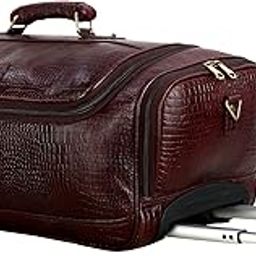 Leather 23 Inch Cabin Size Softsided Travel Duffle Bag (C-Brown, L-58 X H-36 X W-26.5 Cm, Weight 2 Kgs)-image-34