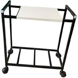 Smart-2 Tier Powder Coated Metal Inverter and UPS Single Tubular Battery Trolley for Home and Office – with Wheels | Inverter and Battery Stand Trolley|White and Black-picture-22