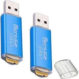 eZell Micro SD Card Reader with Rugged Metal Body USB 3.0 for Micro SD- TF T-Flash USB Adapter with Cap (2 Packs)-31
