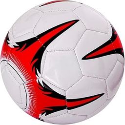 MEXZA PVC Mini Home Football Size 1 for Kids Machine Stitched 32 Panels Professional Training Soccer Foot Ball White & RED Size 1-image-18