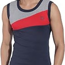 Men's Solid Cotton Gym Vest (Colour May Vary)-image-70