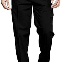 Mens Solid Linen Elastic Waist with Drawstring Loose/Baggy Relaxed Fit Loungewear Plus Size Cargo Pyjama Pant (4XL ; Black)-image-46