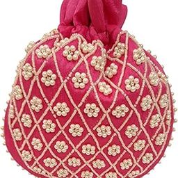 Potli | Beadwork Pear Wedding Potli | Beads Handle Potli | Wallet Potli | Christmas Gift Potli | Baby Shower Potli | Lucknowi Potli | Embroidery Potli-image-25