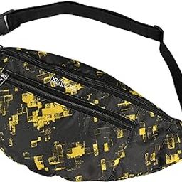 MAIZO Waist Bag / Regular Bag / Fanny Backpack / Chest Bag / Pouch Zip / Stylish Travel / Multipurpose / Hiking / Belt Sport / Casual Sling Shoulder Chest Pack / Adjustable Strap for Cycling, Running, Hiking Hold Phones, Keys, Cards And Bag for Girls & Boys, Men & Women (Camo Yellow)-image-80