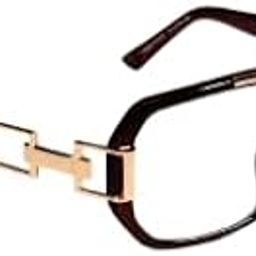 Nerd Polarized Unisex Round Shape Metal Brown Frame with Clear Len Sunglasses Suitable for Prescription Lenses UV Protected-18