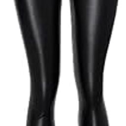 LOOM TREE Women Skinny Leggings Wet Look Faux Leather Leggings PU Pants Trousers M Black-image-78