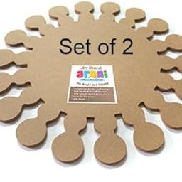 Arohi Art World, Plain Designer Round MDF Art Board for DIY Craft (Size: 12x12 inches, Thickness: 6 mm)-0