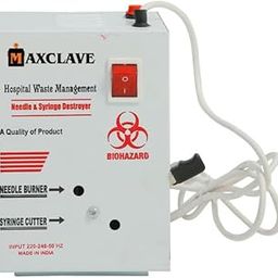 MAXCLAVE Electric Needle Destroyer - Single Stage | Durable Syringe Needle Destroyer For Hospitals, Clinics and Laboratories | Shock-Proof Metal Body With Low Power Consumption-image-26