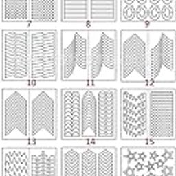 Beauty Nail Art Designs French, Chevron & Teardrop Nail Tip Guides Stickers (Pack of 24) (Style1 - Style24)-36