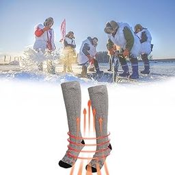 1 Pair Electric Thermal Warming Socks Comfortable Quick Drying Thick Electric Heating Socks Feet Warmer for Winter Outdoor Activities-image-57