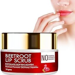 Scrub Balm | Lightening & Brightening Dark Lips for Men and Women | Heals Dry Lips/Smoker/Chapped Lip & Lipstick Stains Removal Lipcare | Pigmented lips to lighten pink(Beetroot lipbalm-1, pack of 1)'-12