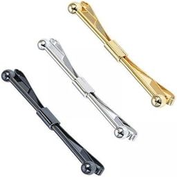 ™ 3xCollar Clip Sturdy Necktie Collar Bar for Birthday Friends Gathering Wedding 3 pieces | Tie Clasps & Tacks | Mens Jewelry-17