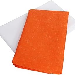 EBADAT Pure Cotton Unstitched Orange Kurta Pajama Fabric for Men | Kurta Length 2.25 Meter | Pajama Length 2 Meter | Soft & Breathable Ethnic Wear Material-image-81