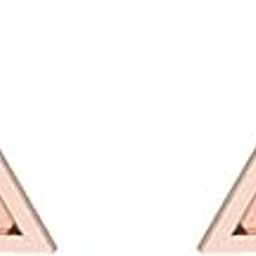 18KT Yellow/White/Rose Gold Triangle Stud Earrings for Women-image-1