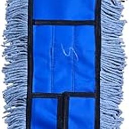 DustOut 18 inch Wet and Dry mop Microfibre REFIL ONLY (Pack of 1) Head Replacement, 45 cm, Blue and Grey,-image-47