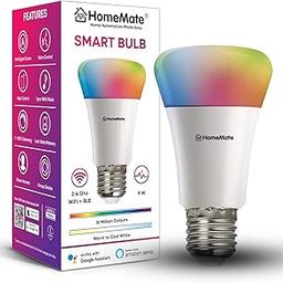 HomeMate WiFi Smart LED Bulb | 9 Watt, Music Sync | Last State Memory | 16 Million Colors | Warm and Cool White | Compatible with Alexa, Google Assistant & Siri (Base E27)-17