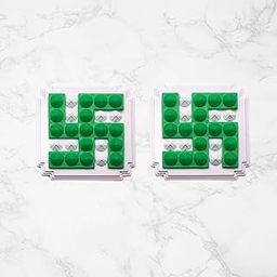 Plus Value Green Swastik Pyramid for Vastu Remedies Home Office Main Door Entrance Decor Cash Box Tijori (2.5 Inches, 2 Piece)-image-44