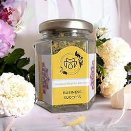 Premium Business Success Bath Salt ~ Hexa Glass Jar Gift Edition | Energized Magickal Salt | Business Growth | Premium Label | Career Advancement | Client Attraction | Financial Breakthrough | Success Enhancement | Wiccan & Witchcraft Rituals | Prosperity | Entrepreneurial Luck | Wiccan & Witchcraft Rituals | Individual Spiritual Gift Box (Qty: 1 Nos.- 200g)-image-28