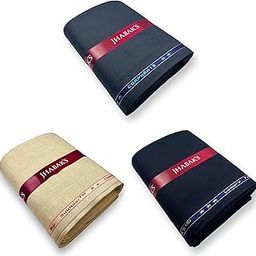Unstitched Viscose Rayon Self Design Trouser Fabric - 1.30 meters (Pack of 3) D-picture-6
