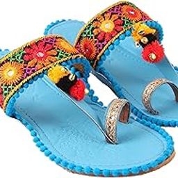 Rajasthani Jaipuri Work Kolhapuri Ethnic Womens Girls Ladies Slipper-picture-53
