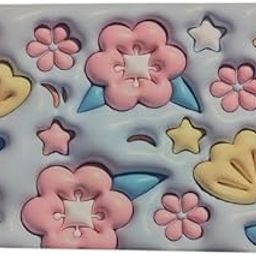 Artistic Den Rectangular Mats (24 X 14) for Bathroom, Doormats, Kitchen and Office, Soft Cushion Mat with Quick Dry Dirt Barrier, Non-Slip, Color - Pink Flower 3D, Material - PVC & Rubber-image-1