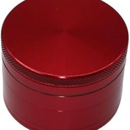 STRONG BONG Aluminium CNC 56mm 4-Part Herb Grinder | Aerospace Grade Aluminium | Smooth & Durable Crusher | Smoking Accessory | Large 2.2" Dia | Red-image-21