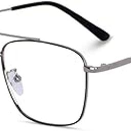 Square shape Blue cut Blue light blocking computer glasses for men and women | Anti glare eyeglasses | 100% UV PROTECTION | Glasses for gaming/style/computer use-92