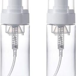 100ml Plastic Unbreakable Bottle Dispenser, Empty Foam Pump Bottles for Refillable Travel Hand Soap Foaming, Shampoo, Body Wash, Mini Travel Size for Cleaning,Cosmetics Packaging (Pack of 2)-36
