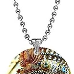 afh Mata Vaishnavi Acrylic Religious Pendant with Bead Chain | Spiritual Devotional Jewelry-picture-4