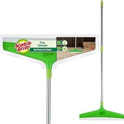 Scotch-Brite Plastic Floor Squeegee Wiper -with telescopic handle (Green/Silver)-picture-0