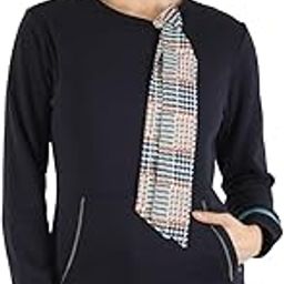 Women Navy Blue Cotton Blend Solid Sweatshirt 221053516-2-image-58