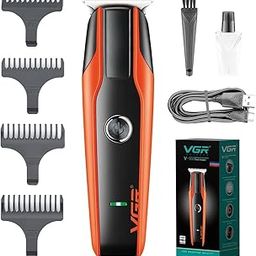 VGR V-999 Professional Rechargeable Cordless Beard Hair Trimmer Kit with Dual Motor, Guide Combs Brush USB Cord for Men, Family or Pets Rechargeable Li-ion Battery 120 minutes Runtime-picture-0