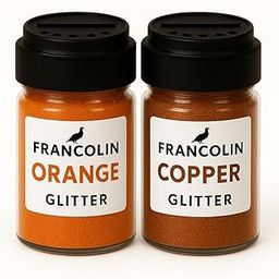 Francolin Glitter | Orange & Copper | Resin Art | Glitter – Shimmer for Epoxy, Tumblers, Slime & Nail Art – Cosmetic Grade – 75g*2-image-81