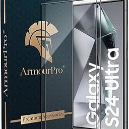 ArmourPro Military Grade Gorilla Tempered Glass Compatible For Samsung Galaxy S24 Ultra (6.8 Inch) With Easy Installation Kit for Smartphone| Edge To Edge Coverage | Black, Pack of 2-32