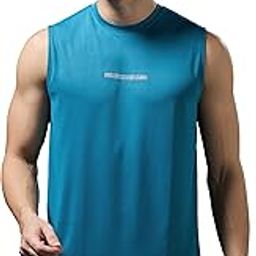 Mens Slim Fit Crew Neck Printed Sleeveless Gym Vest with Anti Microbial, Quick Dry Properties for Gym, Workout and Sports-image-101
