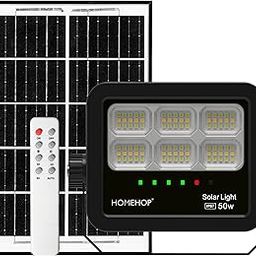 Homehop Solar Flood Light Outdoor Waterproof 50 W Automatic Wireless LED Solar Wall Lamps for Home Garden Balcony Courtyard Patio and Pathway (5 Ah,ABS,3 Colour)-image-96