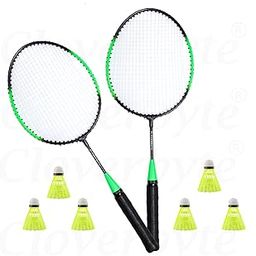 Exotic Green Kids Racket Set with 6 Shuttlecock for Kids Badminton Kit-29