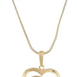 kennice Gold-Plated American Diamond Heart Shaped Trendy Pendant for Girls & Women-picture-48