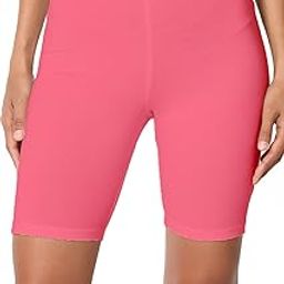 Women's Bio-Wash Knee Length Fitness Workout Running Yoga Shorts (Free Size, Peach Pink)-image-59