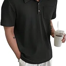 leriya fashion Men's Poly Cotton Regular Fit Plain Casual Latest Stylish Half Sleeve T-Shirt-picture-16