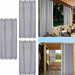 Club Bollywood®Grommets On Top and Bottom Outdoor Waterproof Curtain W54 X H84 in|Home & Garden | Curtains Drapes & Valances|1 Piece Outdoor Waterproof Curtain-image-97