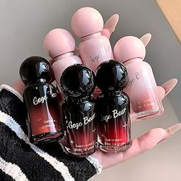 Gege Bear Pouring Light Luster Water Gloss Lip Glaze | Plump Up Wet Lip Gloss Effect | 6 Buildable Shades Sweet Peach to Twin Cherry | Long-Lasting Lip Care | Non-Sticky Moisturizing Tint | Waterproof Glossy Long Lasting Lipstick (05# Drunk Rose, 4g)-14