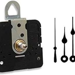 Takane Quartz Clock Movement Mechanism, Choose Your Hands and Size, USA Made (11/16" Threaded Shaft for dials up to 1/2" Thick, S Hands with Black Second Hand)-13