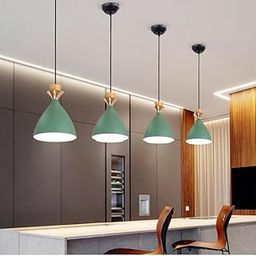 GreyWings Hanging Bell Shade Light, Green, Pack of 4-image-58