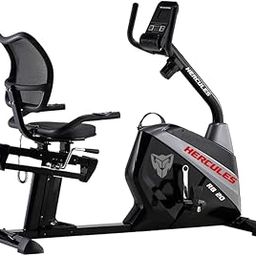 Hercules Fitness RB20 Exerciser Recumbent Bike Back Rest Max User Weight 130 Kgs Manual Resistance Control Resistance 6 kg Flywheel Step through LCD Display-15